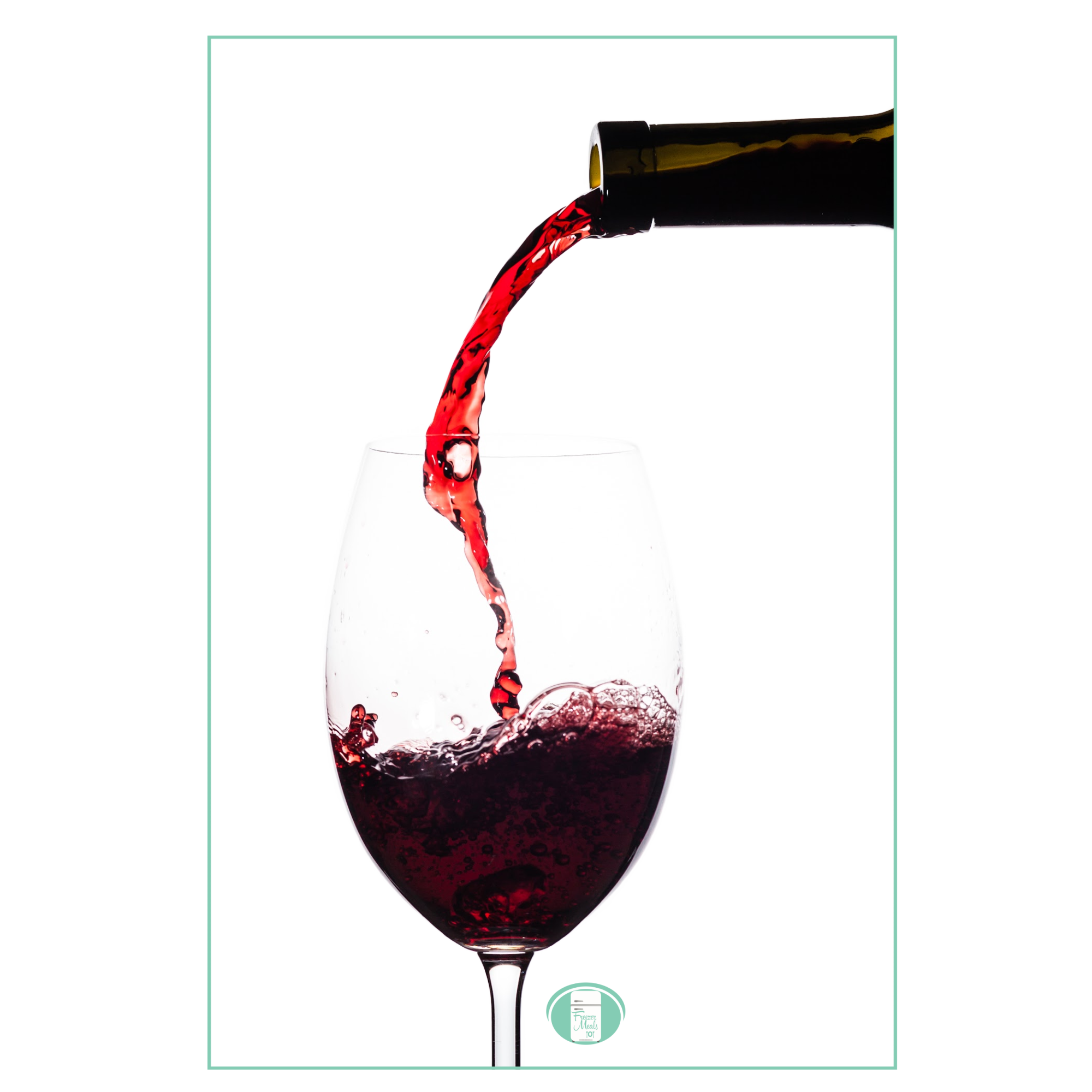 a closeup of red wine pouring from the mouth of a wine bottle into a wine glass