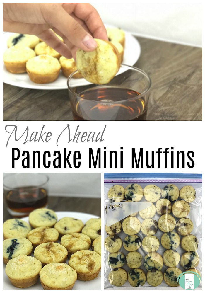 Make Ahead Breakfast Pancake Mini Muffins #freezermeals #breakfast