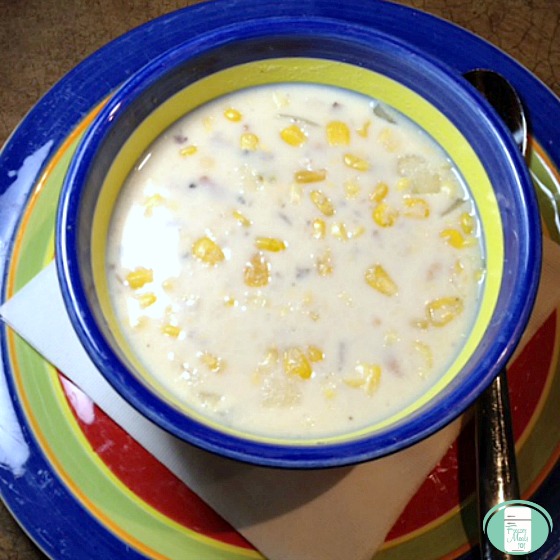 Easy corn chowder with bacon