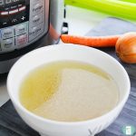 keto bone broth made in the Instant Pot in a bowl