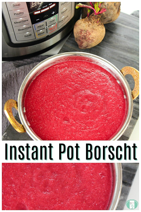 Instant Pot Borscht Recipe #freezermeals101 #freezercooking #souprecipes