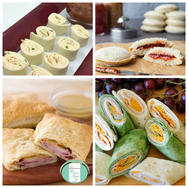 collage of sandwiches and wraps that you can make ahead