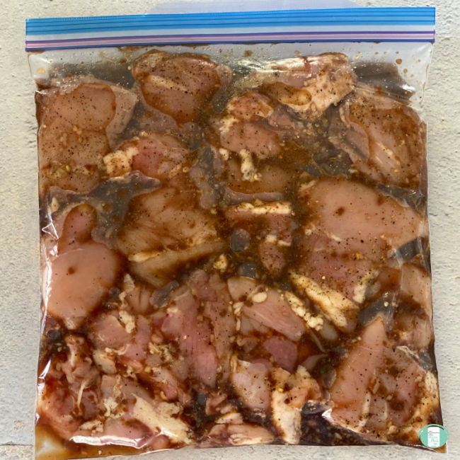 marinated chicken in a bag