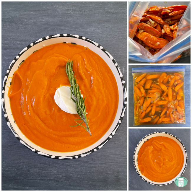 photos of carrot soup freezer meal