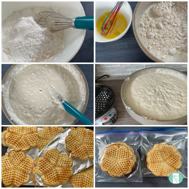 process of making waffles