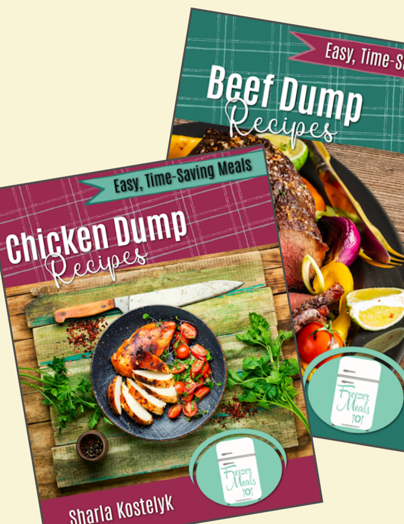 An image of both cover pages of Chicken Dump and Beef Dump Recipes