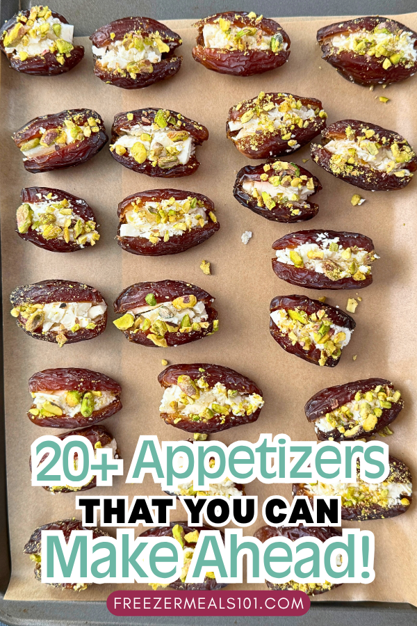 dates sliced most of the way in half stuffed with goat cheese and sprinkled with chopped pistachios
