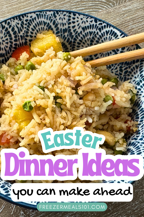 rice with pineapple and other vegetables in a bowl with chopsticks