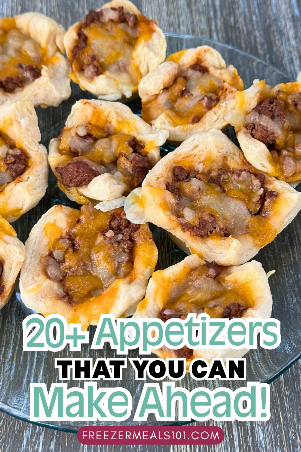 mini muffin sized pastry filled with ground beef and topped with melted cheese