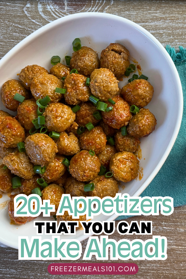 meatballs in a large bowl topped with sliced green onions