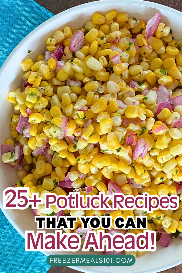 corn kernels, diced purple onion, and cilantro in a white bowl