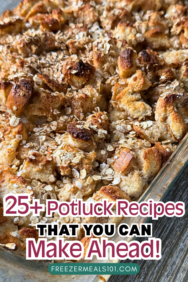 bread cubes topped with oatmeal in a baking dish