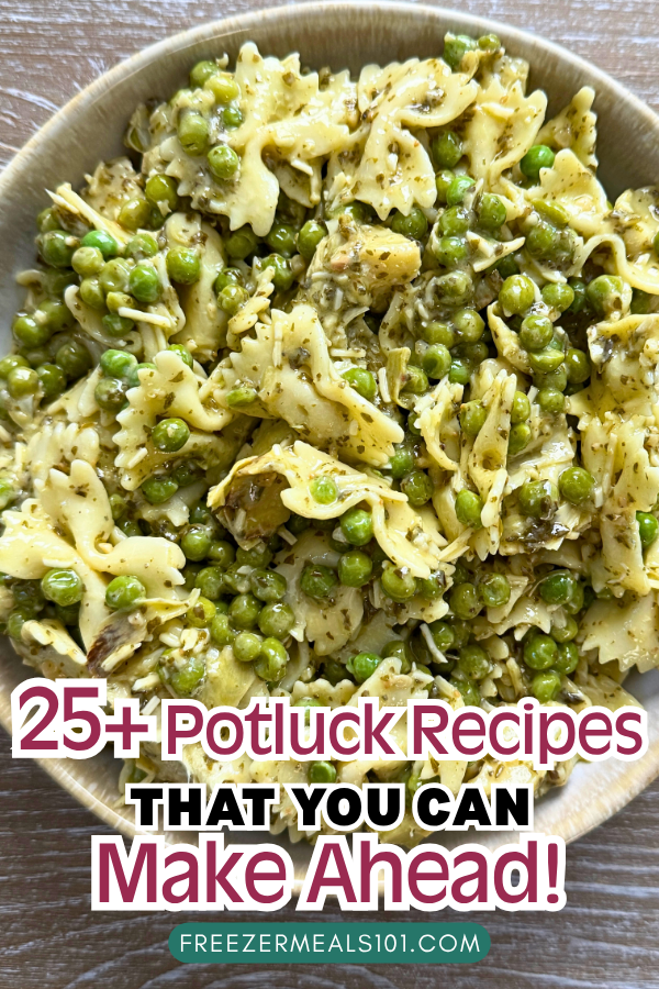 bowtie pasta in a pesto sauce with peas and artichokes