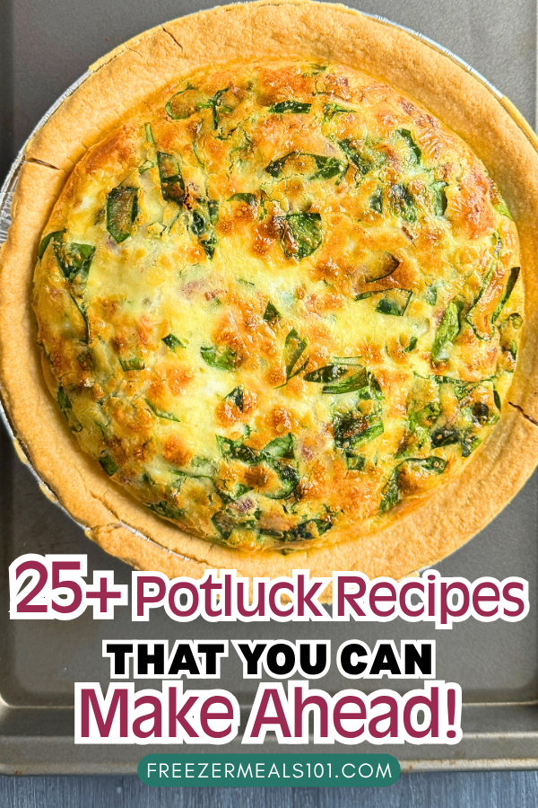 baked spinach and ham quiche in a pie crust